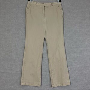 Talbots Heritage Boot Pants Cotton Beige Sz 10 Bootcut